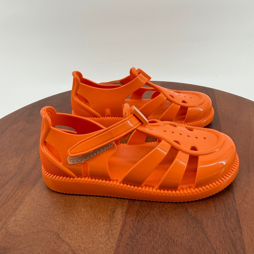 Mini Melissa Hip Daydream BB Orange Jelly Sandals Kids Size 12 Vegan 35903